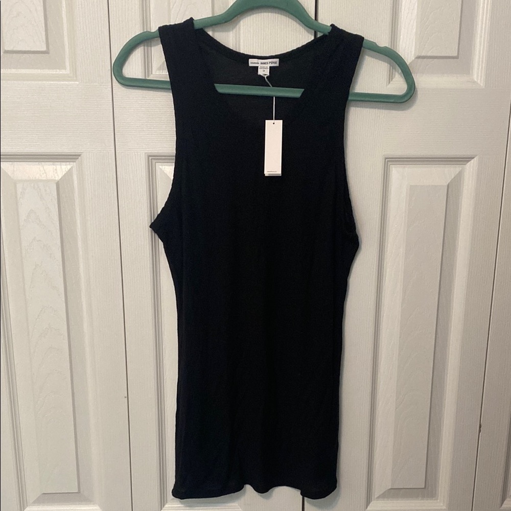 James Perse Standard Black Tank NWT Size 3 Large